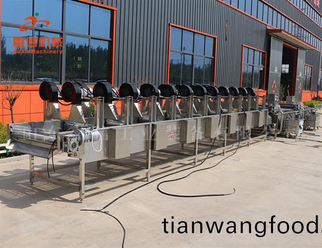 長(zhang)葉(ye)菜(cai)清洗風(feng)榦流水(shui)線(xian)