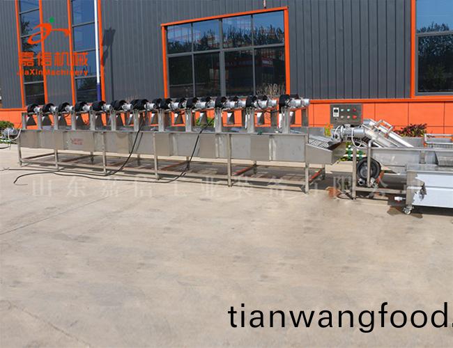 全(quan)自(zi)動玉米清(qing)洗(xi)去鬚漂(piao)燙冷(leng)卻烘榦線